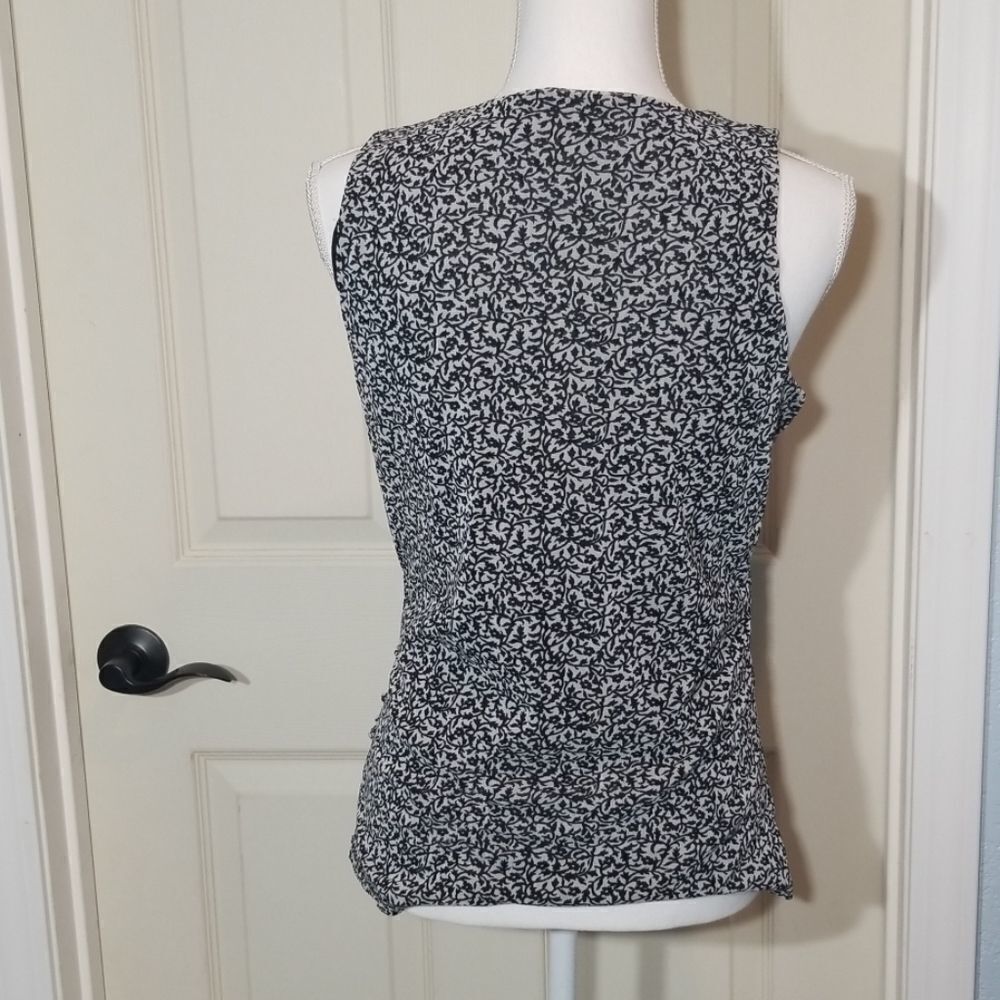 Michael Kors, Black/Wht Blouse, Large - Picture 5 of 7